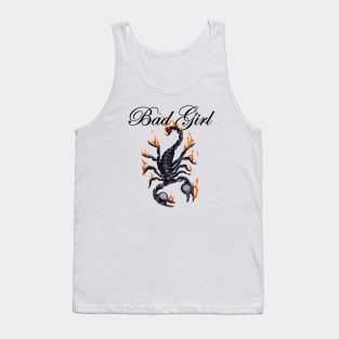 Scorpion on fire and Bad girl quote Tank Top